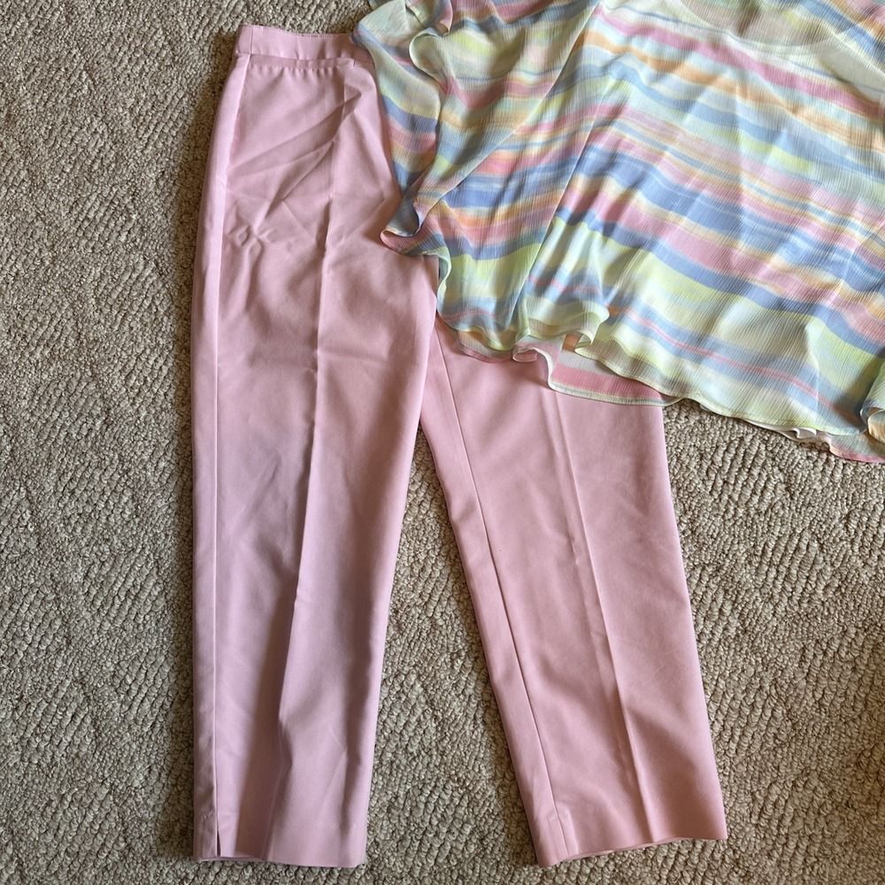 Womens Ruby Rd‎ PINK Pants Capri pants Sz 14 Large Top EUC - Outfit Set - Picture 2 of 8